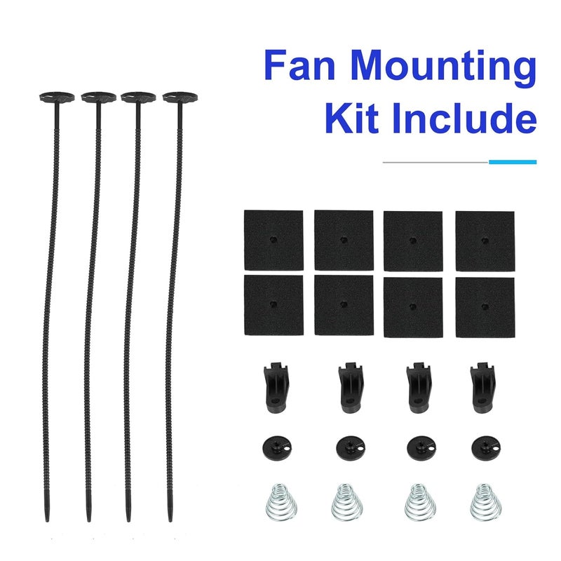 BETTERCLOUD Universal 10 Inch Black Slim Radiator Cooling Fan 12V 80W Push Pull with Mount Kit – Fits Radiators for Vehicles, Cars, Trucks - Image 5